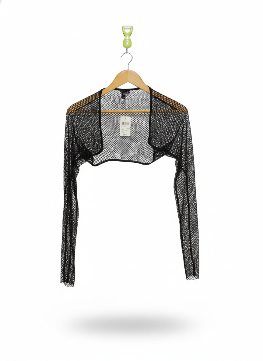 WINDSOR|S|Black FIshnet  Mesh Bolero Shrug