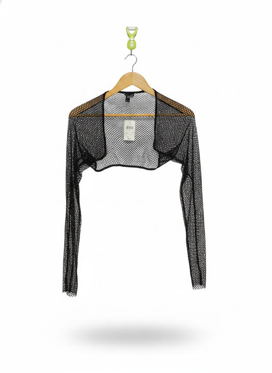 WINDSOR|S|Black FIshnet  Mesh Bolero Shrug