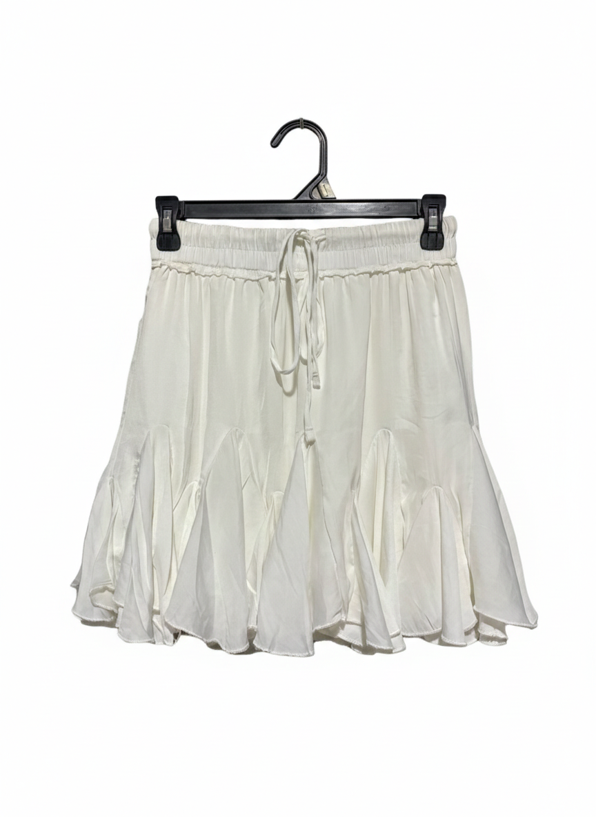 INDIKAH |M| WAIST 26| WOMEN'S BOHO WHITE MINI SKIRT