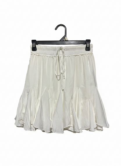 INDIKAH |M| WAIST 26| WOMEN'S BOHO WHITE MINI SKIRT