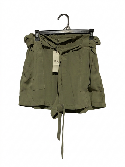 ALLY |M| WAIST 28| B20| OLIVE GREEN PAPERBAG WAIST SHORTS
