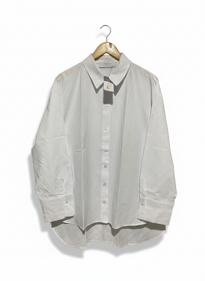 PRIMARK |L| BUST 24| OVERSIZED WHITE BUTTON-DOWN SHIRT