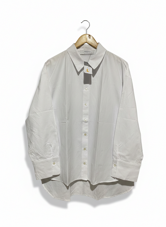 PRIMARK |L| BUST 24| OVERSIZED WHITE BUTTON-DOWN SHIRT