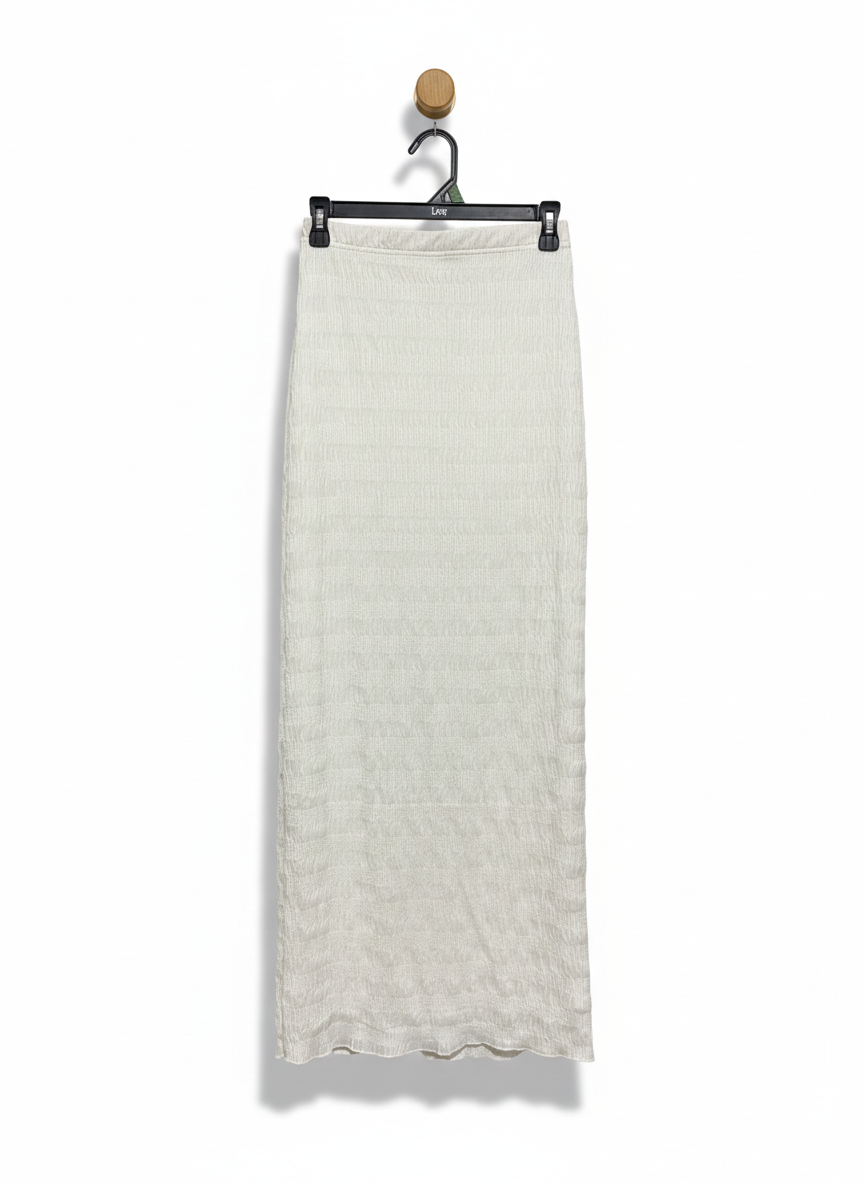 GLASSON |S| WAIST 26| WOMEN’S CREAM TEXTURED MAXI SKIRT