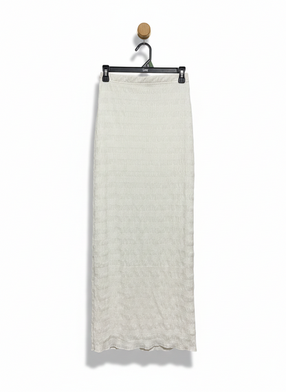 GLASSON |S| WAIST 26| WOMEN’S CREAM TEXTURED MAXI SKIRT