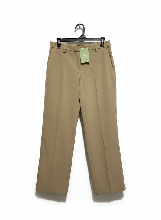H&M |L| WAIST 30| WOMEN'S HIGH-WAISTED TAILORED STRAIGHT-LEG TROUSERS - TOASTED TAN