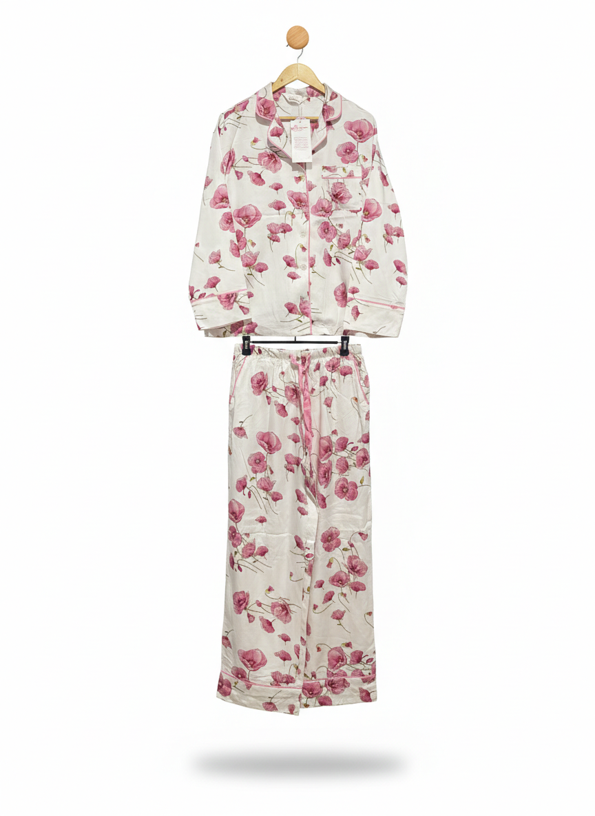 PETERALEXANDER |S| WOMEN’S PINK POPPY PRINT PAJAMA SET