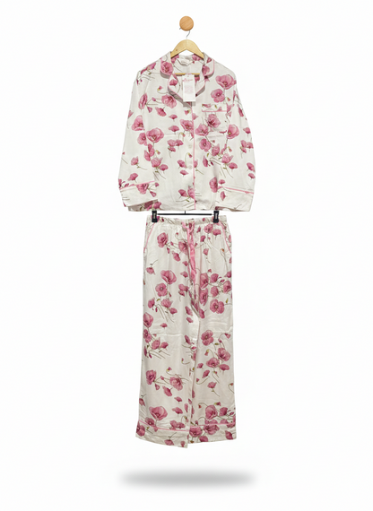 PETERALEXANDER |S| WOMEN’S PINK POPPY PRINT PAJAMA SET
