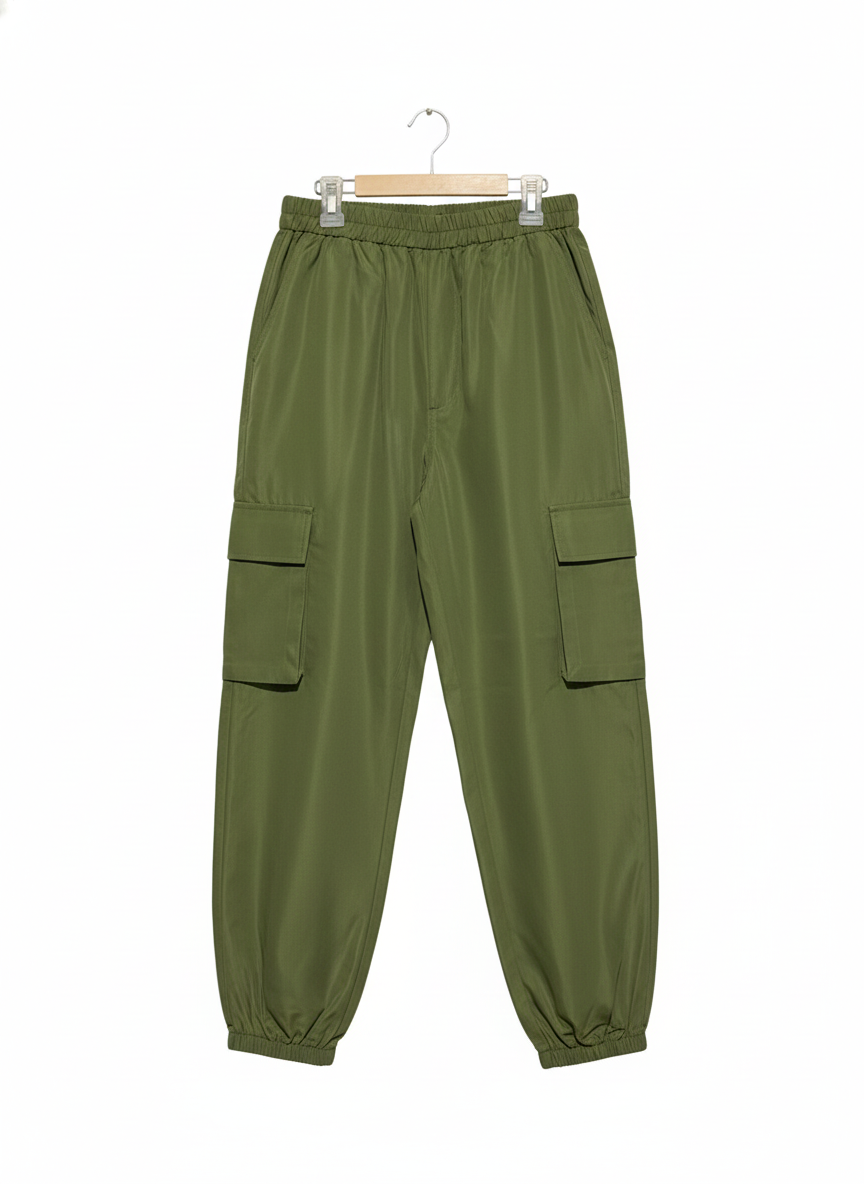 ROMWE |S|WAIST 26| Olive Green Relaxed Fit Cargo Trousers