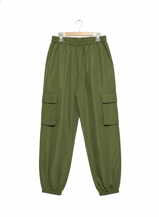 ROMWE |S|WAIST 26| Olive Green Relaxed Fit Cargo Trousers