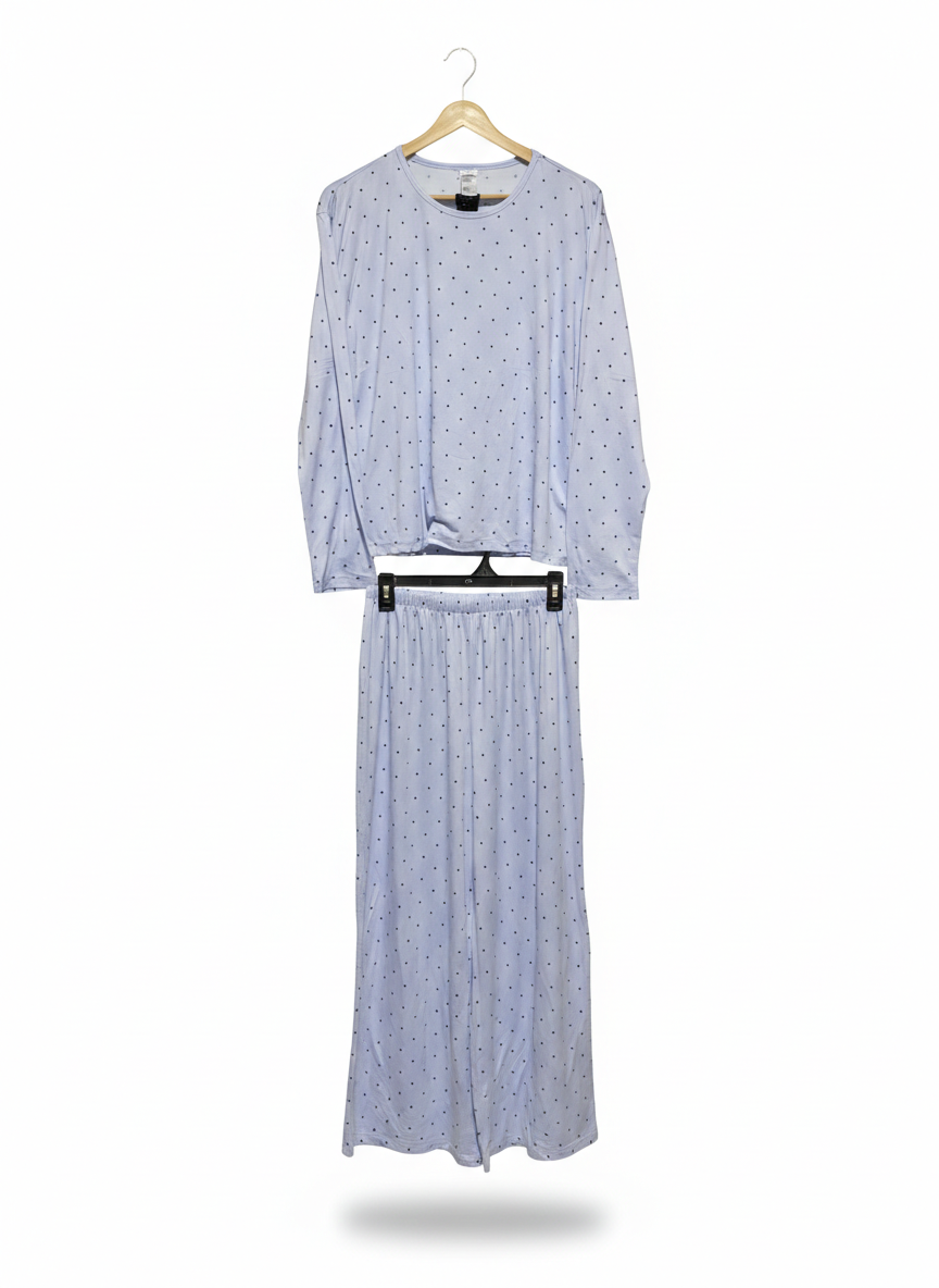 ANKO |M|B31| LIGHT BLUE POLKA DOT COTTON PYJAMA SET