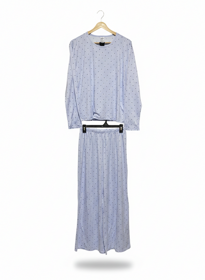 ANKO |M|B31| LIGHT BLUE POLKA DOT COTTON PYJAMA SET