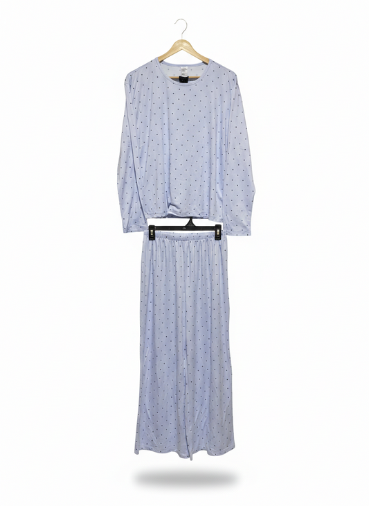 ANKO |M|B31| LIGHT BLUE POLKA DOT COTTON PYJAMA SET