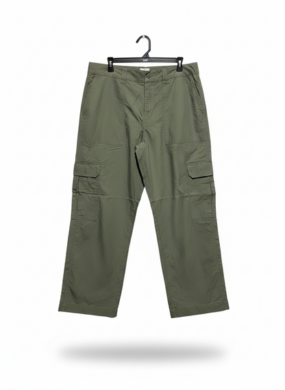 ANKO |XL| WAIST 36| WOMEN’S OLIVE GREEN RELAXED FIT CARGO PANTS - MULTI-POCKET UTILITY TROUSERS