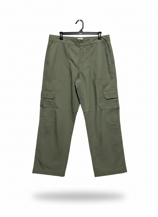 ANKO |XL| WAIST 36| C7| WOMEN’S OLIVE GREEN RELAXED FIT CARGO PANTS - MULTI-POCKET UTILITY TROUSERS
