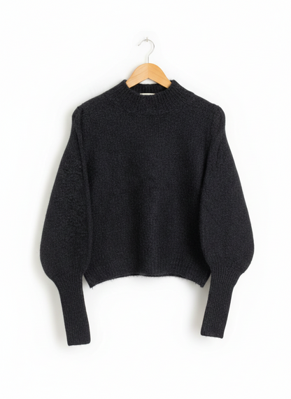 LILY LOVES |L| BUST 20|  Stories Cropped Boxy Alpaca Blend Sweater