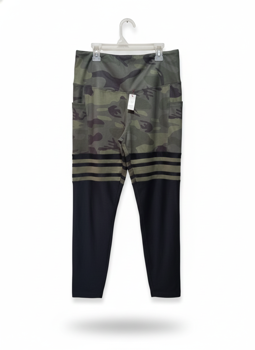 Bombshell|XXL|WAIST 30| Sportswear Camo Pocket Thigh High Legging