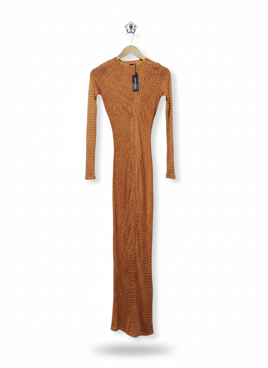 PRETTY LITTLE THINGS|S|BUST 14|Women's Ribbed High Neck Bodycon Dress