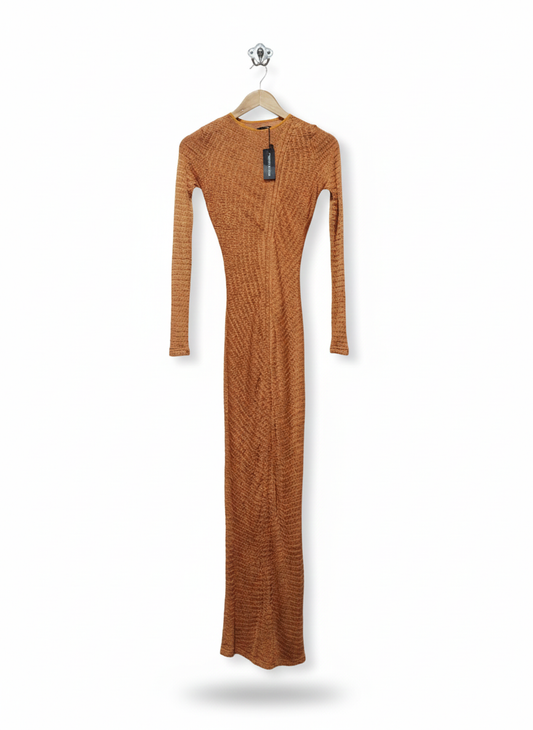 PRETTY LITTLE THINGS|S|BUST 14|Women's Ribbed High Neck Bodycon Dress