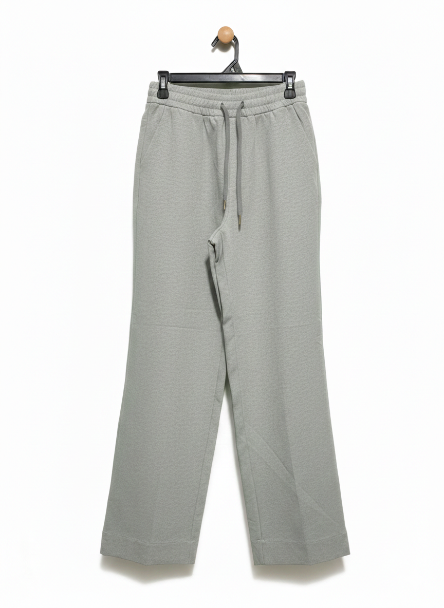 CRANE |L| WAIST 31| GREY HEATHERED WIDE-LEG SWEATPANTS