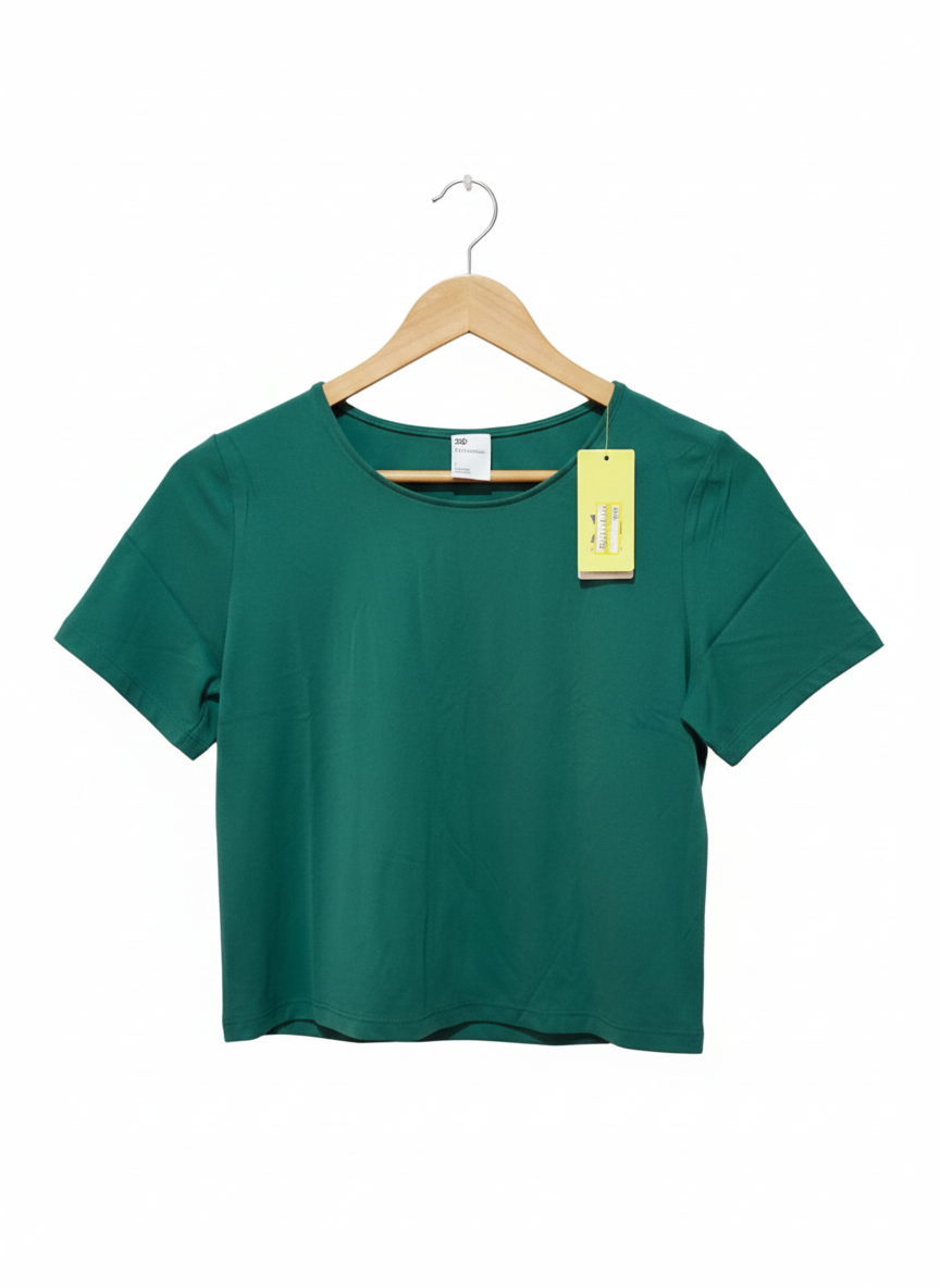ALL IN MOTION|L|BUST 17.5|The Hightech Tapered T in Green