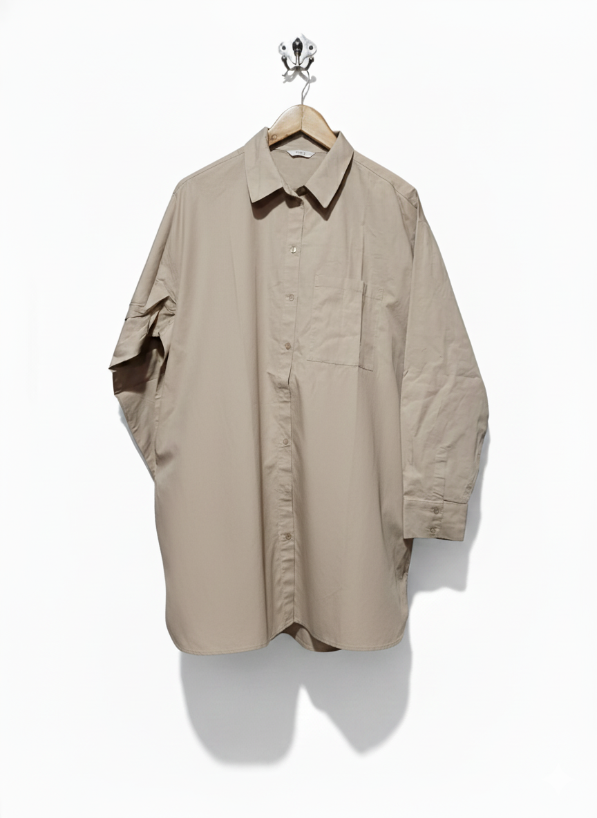 ENVII Beige Button-Down Shirt