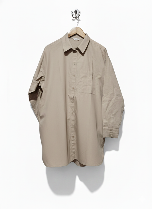 ENVII Beige Button-Down Shirt