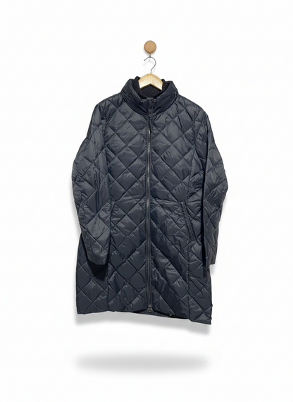M&S |L| BUST 21| Down Diamond Quilted Coat Longline Quilted Puffer Jacket