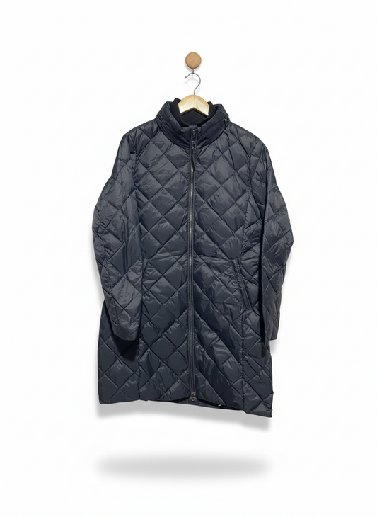 M&S |L| BUST 21| Down Diamond Quilted Coat Longline Quilted Puffer Jacket