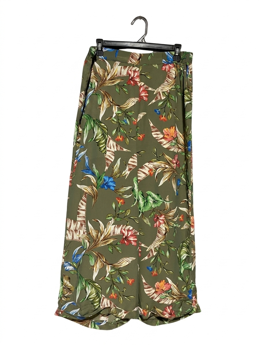 CORTEFIEL |XL| WAIST 32| B10| FLORAL PRINT WIDE-LEG PALAZZO PANTS