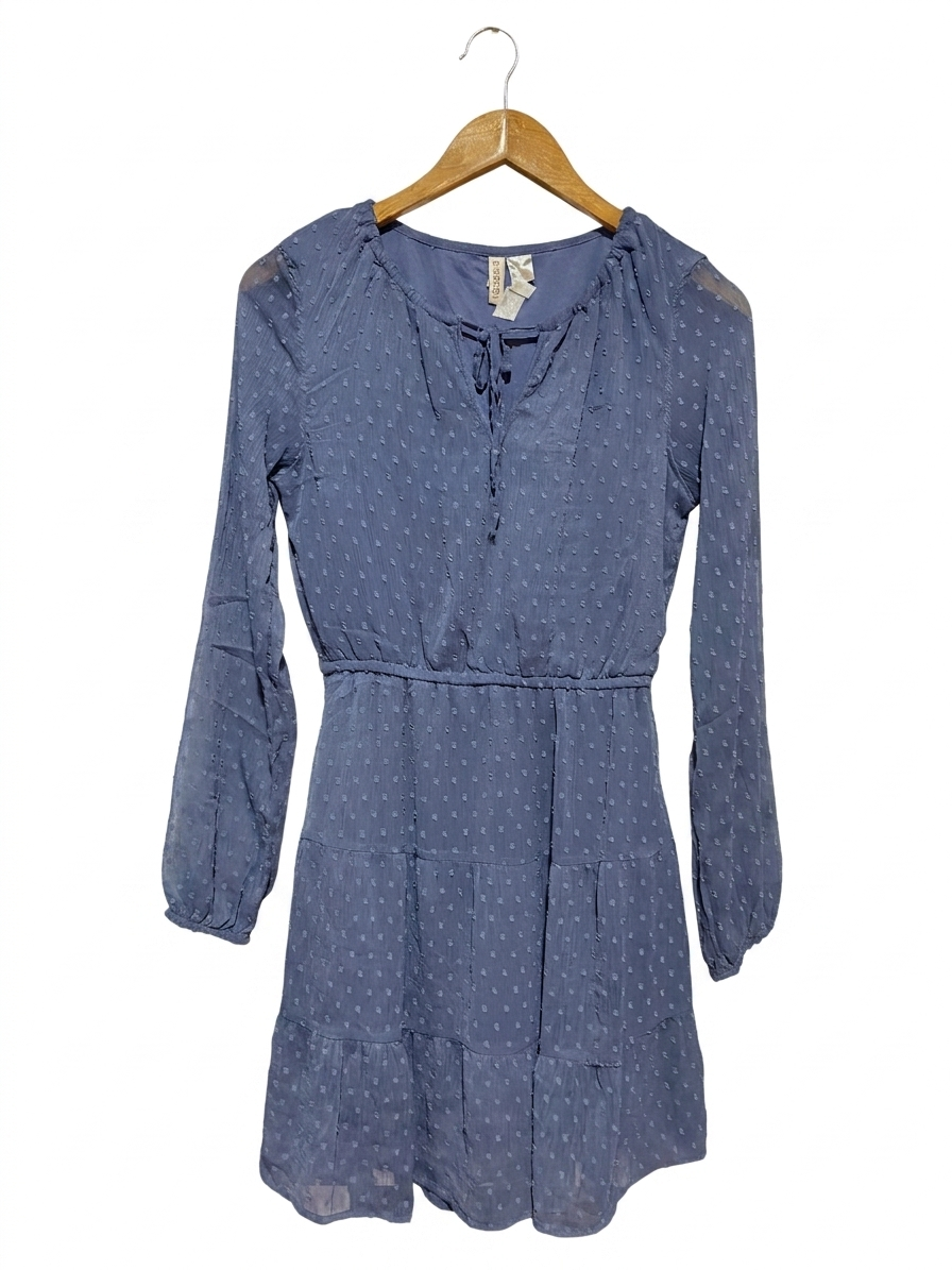 H&M |S| BUST 16| B24| PREMIUM SWISS DOT TIERED MINI DRESS