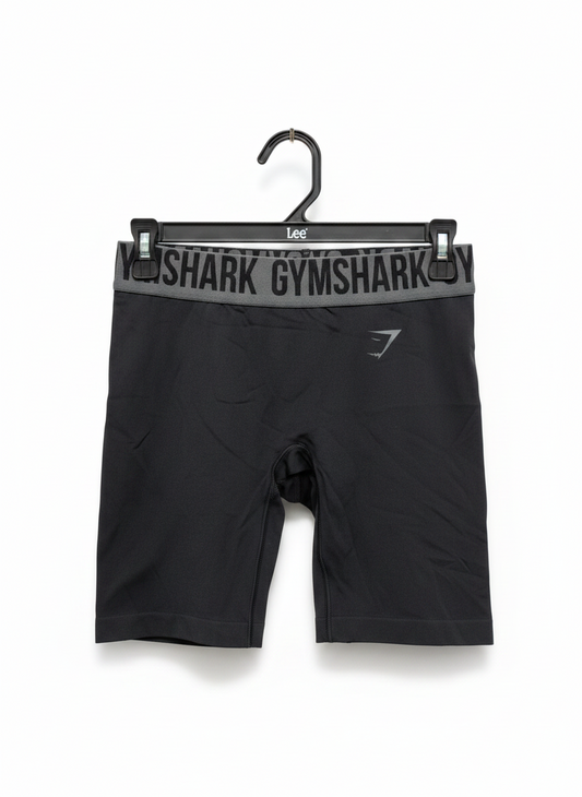 GYMSHARK |S| WAIST 26|  FLEX SHORTS - BLACK/GREY TRAINING CYCLING SHORTS
