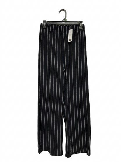 F&F |S| WAIST 26| B8| CLASSIC BLACK AND WHITE VERTICAL STRIPED WIDE-LEG TROUSERS