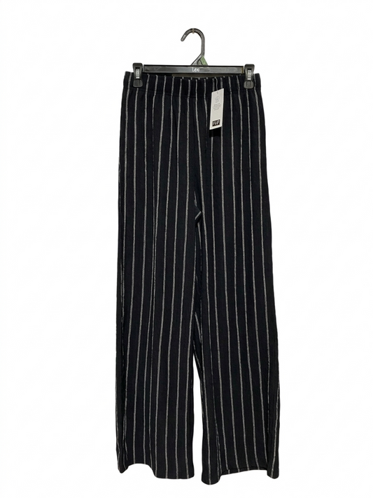 F&F |S| WAIST 26| B8| CLASSIC BLACK AND WHITE VERTICAL STRIPED WIDE-LEG TROUSERS