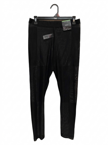 NEW LOOK |M| WAIST 28| B8| BLACK MESH PANEL HIGH-WAISTED LEGGINGS