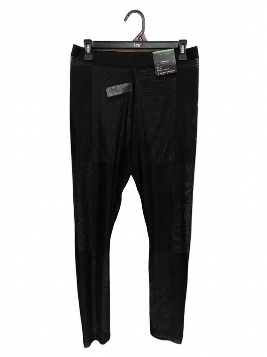 NEW LOOK |M| WAIST 28| B8| BLACK MESH PANEL HIGH-WAISTED LEGGINGS