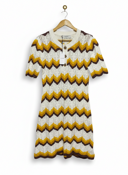 LOVERS |M| BUST 16| CHEVRON KNIT MINI DRESS