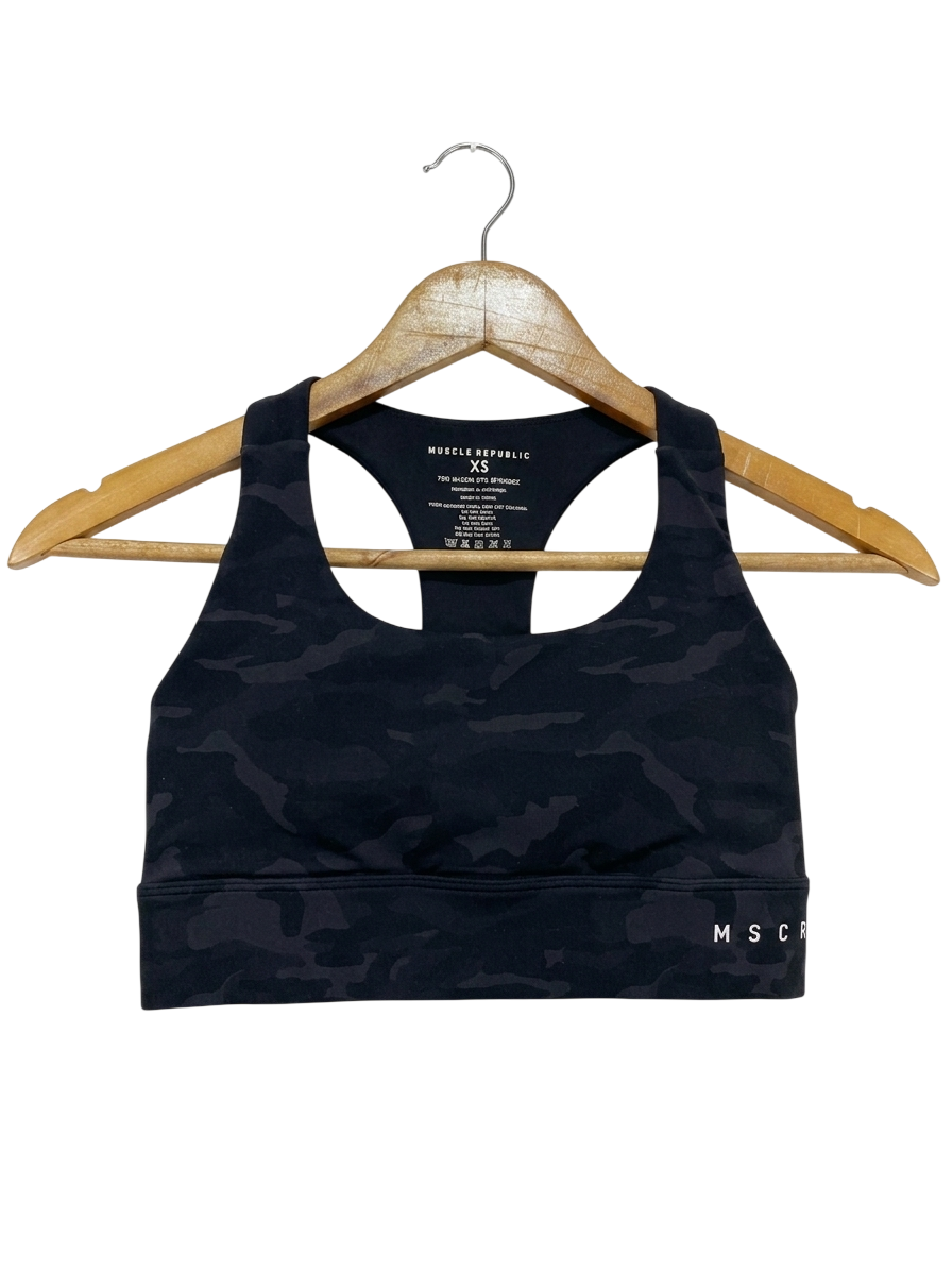 MUSCLE REPUBLIC |XS| BUST 13| B26| WOMEN’S LUXE CAMO SPORTS BRA