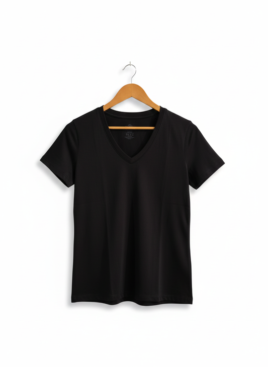 CHAMPION|L|BUST 17|BLACK SHORT SLEEVE T-SHIRT