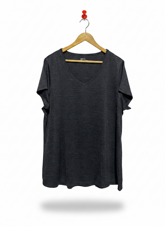 ANKO |XL| BUST 23| B13| CHARCOAL HEATHER V-NECK T-SHIRT