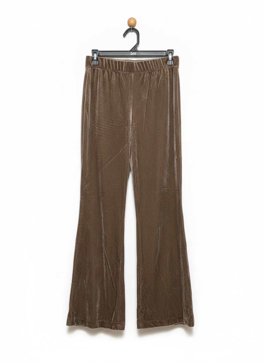 ZARA |M| WAIST 28|B12| HIGH-WAISTED SHIMMERING VELOUR TROUSERS