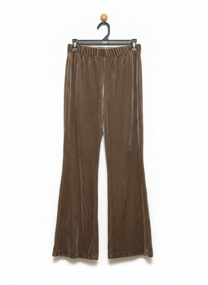 ZARA |M| WAIST 28|B12| HIGH-WAISTED SHIMMERING VELOUR TROUSERS