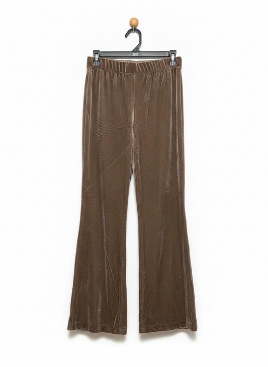ZARA |M| WAIST 28|B12| HIGH-WAISTED SHIMMERING VELOUR TROUSERS