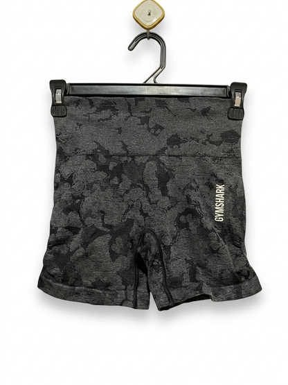 GYMSHARK | XS| WAIST 22| ADAPT CAMO SEAMLESS SHORTS BLACK GREY