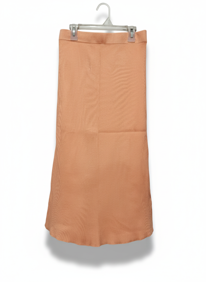 Primark Orange High-Waist Ribbed Knit Skirt W-26 / L-31