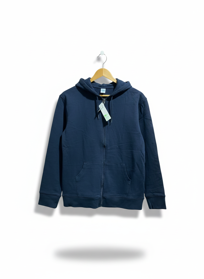 ANKO|M|BUST 20| NAVY BLUE FULL ZIPPER HOODIE
