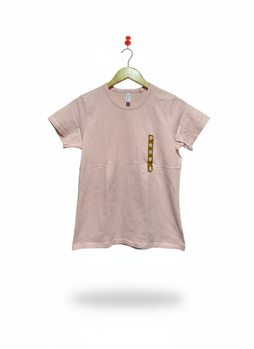 & ME |M| BUST 23| C1|  CLASSIC SOFT PINK CREW NECK COTTON T SHIRT