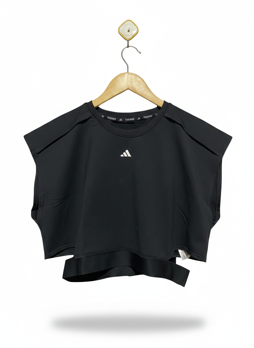 ADIDAS |M| BUST 20| PERFORMANCE BLACK CROPPED TRAINING TOP - SLEEVELESS ACTIVEWEAR