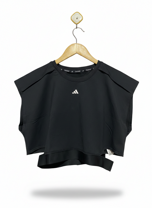 ADIDAS |M| BUST 20| PERFORMANCE BLACK CROPPED TRAINING TOP - SLEEVELESS ACTIVEWEAR