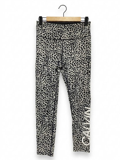 CALVIN KLEIN |S| WAIST 26| B24| PREMIUM LEOPARD PRINT ACTIVEWEAR LEGGINGS - HIGH-PERFORMANCE TRAINING TIGHTS